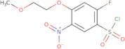 2-Fluoro-4-(2-methoxyethoxy)-5-nitrobenzene-1-sulfonylchloride