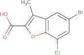 5-Bromo-7-chloro-3-methyl-1-benzofuran-2-carboxylic acid