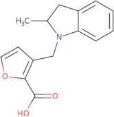 3-[(2-Methyl-2,3-dihydro-1H-indol-1-yl)methyl]furan-2-carboxylic acid