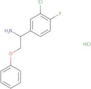 1-(3-Chloro-4-fluorophenyl)-2-phenoxyethan-1-amine hydrochloride