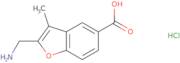 2-(Aminomethyl)-3-methyl-1-benzofuran-5-carboxylic acid hydrochloride