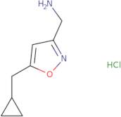 [5-(Cyclopropylmethyl)-1,2-oxazol-3-yl]methanamine hydrochloride