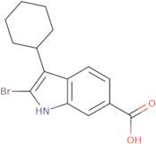 2-Bromo-3-cyclohexyl-1H-indole-6-carboxylic acid
