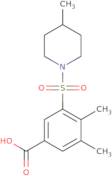 3,4-Dimethyl-5-[(4-methylpiperidin-1-yl)sulfonyl]benzoic acid