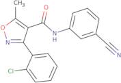 (3-(2-chlorophenyl)-5-methylisoxazol-4-yl)-N-(3-nitrilophenyl)formamide