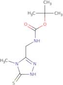 tert-Butyl N-[(4-methyl-5-sulfanyl-4H-1,2,4-triazol-3-yl)methyl]carbamate