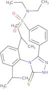 3-{4-[2,6-Bis(propan-2-yl)phenyl]-5-sulfanyl-4H-1,2,4-triazol-3-yl}-N,N-diethylbenzene-1-sulfonami…