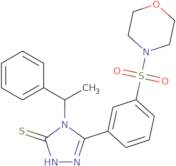 5-[3-(Morpholine-4-sulfonyl)phenyl]-4-(1-phenylethyl)-4H-1,2,4-triazole-3-thiol