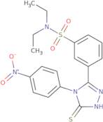 N,N-Diethyl-3-[4-(4-nitrophenyl)-5-sulfanyl-4H-1,2,4-triazol-3-yl]benzene-1-sulfonamide