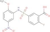 2-Fluoro-5-[(2-methoxy-5-nitrophenyl)sulfamoyl]benzoic acid