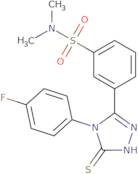 3-[4-(4-Fluorophenyl)-5-sulfanyl-4H-1,2,4-triazol-3-yl]-N,N-dimethylbenzene-1-sulfonamide