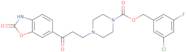 (3-Chloro-5-fluorophenyl)methyl 4-[3-oxo-3-(2-oxo-3H-1,3-benzoxazol-6-yl)propyl]piperazine-1-carboxylate