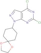 4,6-dichloro-1-(1,4-dioxaspiro[4.5]decan-8-yl)-1H-pyrazolo[3,4-d]pyrimidine