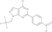 4-Chloro-6-(4-nitrophenyl)-1-(2,2,2-trifluoroethyl)-1H-pyrazolo[3,4-d]pyrimidine