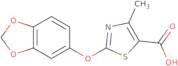 2-(1,3-Benzodioxol-5-yloxy)-4-methyl-1,3-thiazole-5-carboxylic acid