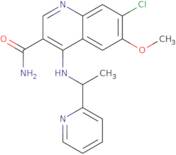 (R)-7-Chloro-6-methoxy-4-((1-(pyridin-2-yl)ethyl)amino)quinoline-3-carboxamide