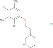 3-[2-(2-Bromo-4-chloro-3,5-dimethylphenoxy)ethyl]-piperidine hydrochloride