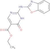 Ethyl 2-(2-benzoxazolylamino)-6-oxo-1,6-dihydropyrimidine-5-carboxylate