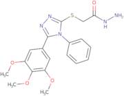 2-{[4-Phenyl-5-(3,4,5-trimethoxyphenyl)-4H-1,2,4-triazol-3-yl]sulfanyl}acetohydrazide