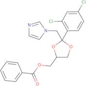 Cis-2-(2,4-dichlorophenyl)-2-(1H-imidazol-1-ylmethyl)-1,3-dioxolane-4-methanol benzoate (ester)