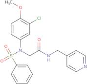 2-[3-Chloro-4-methoxy(phenylsulfonyl)anilino]-N-(4-pyridinylmethyl)acetamide