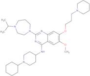 N-(1-Cyclohexylpiperidin-4-yl)-2-(4-isopropyl-1,4-diazepan-1-yl)-6-methoxy-7-(3-(piperidin-1-yl)propoxy)quinazolin-4-amine