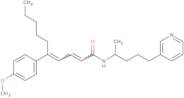 5-(4-Methoxyphenyl)-N-(1-methyl-4-(3-pyridinyl)butyl)-2,4-decadienamide