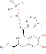 methyl (1R,3S)-1-(1-(tert-butoxycarbonyl)-5-chloro-1H-indol-3-yl)-6,7-dihydroxy-1,2,3,4-tetrahydro…