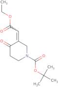 3-(2-Ethoxy-2-oxoethylidene)-4-oxo-1-piperidinecarboxylic acid 1,1-dimethylethyl ester