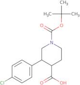 1-[(tert-Butoxy)carbonyl]-3-(4-chlorophenyl)piperidine-4-carboxylic acid