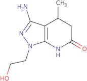 3-Amino-1-(2-hydroxyethyl)-4-methyl-1,4,5,7-tetrahydro-6H-pyrazolo[3,4-b]pyridin-6-one