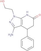 3-Amino-1-(2-hydroxyethyl)-4-phenyl-1,4,5,7-tetrahydro-6H-pyrazolo[3,4-b]pyridin-6-one