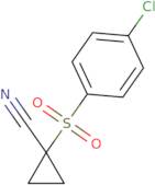 1-((4-chlorophenyl)sulfonyl)cyclopropanecarbonitrile