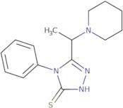 4-Phenyl-5-[1-(piperidin-1-yl)ethyl]-4H-1,2,4-triazole-3-thiol