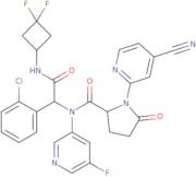 (S)-N-((R)-1-(2-Chlorophenyl)-2-((3,3-difluorocyclobutyl)amino)-2-oxoethyl)-1-(4-cyanopyridin-2-yl)-N-(5-fluoropyridin-3-yl)-5-oxopy rrolidine-2-carboxamide