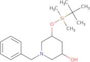 1-benzyl-5-((tert-butyldimethylsilyl)oxy)piperidin-3-ol