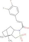 (E)-3-(3,4-Difluorophenyl)-1-((3aS,6R,7aR)-8,8-dimethyl-2,2-dioxidohexahydro-1H-3a,6-methanobenzo[C]isothiazol-1-yl)prop-2-en-1-one