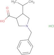 1-Benzyl-4-(propan-2-yl)pyrrolidine-3-carboxylic acid hydrochloride