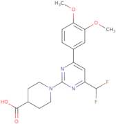 1-[4-(Difluoromethyl)-6-(3,4-dimethoxyphenyl)pyrimidin-2-yl]piperidine-4-carboxylic acid