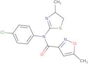 N-(4-Chlorophenyl)-5-methyl-N-(4-methyl-4,5-dihydro-1,3-thiazol-2-yl)-1,2-oxazole-3-carboxamide