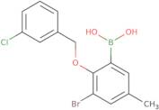 3-Bromo-2-(3'-chlorobenzyloxy)-5-methylphenylboronic acid