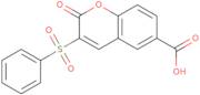 3-(Benzenesulfonyl)-2-oxo-2H-chromene-6-carboxylic acid