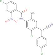 4-Chloro-N-[5-chloro-4-[(4-chlorophenyl)(cyano)methyl]-2-methylphenyl]-2-nitrobenzamide