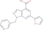 6-(Furan-2-yl)-1-(pyridin-3-ylmethyl)-1H-pyrazolo[3,4-b]pyridine-4-carboxylic acid