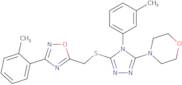 4-[4-(3-Methylphenyl)-5-({[3-(2-methylphenyl)-1,2,4-oxadiazol-5-yl]methyl}sulfanyl)-4H-1,2,4-triazol-3-yl]morpholine