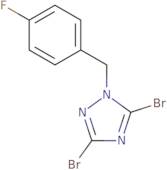 3,5-Dibromo-1-(4-fluorobenzyl)-1H-1,2,4-triazole