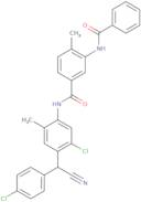 3-Benzamido-N-[5-chloro-4-[(4-chlorophenyl)(cyano)methyl]-2-methylphenyl]-4-methylbenzamide