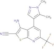 3-Amino-4-(1,5-dimethyl-1H-pyrazol-4-yl)-6-(trifluoromethyl)thieno[2,3-b]pyridine-2-carbonitrile