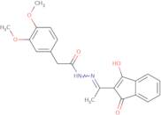 2-(3,4-dimethoxyphenyl)-N-(((1,3-dioxoindan-2-ylidene)ethyl)amino)ethanamide
