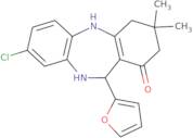 2,10-diaza-13-chloro-9-(2-furyl)-5,5-dimethyltricyclo[9.4.0.0<3,8>]pentadeca-1(11),3(8),12,14-tetr…